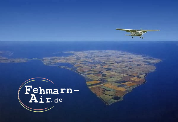 Foto: Die Insel Fehmarn aus der Vogelperspektive zur Zeit der Rapsblüte